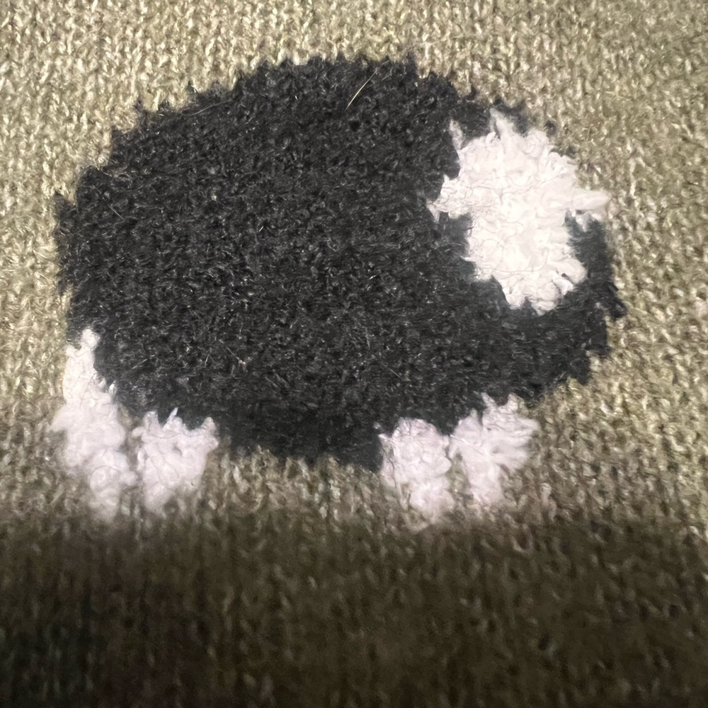 Charming Olive Sheep Pattern Sweater - image 7